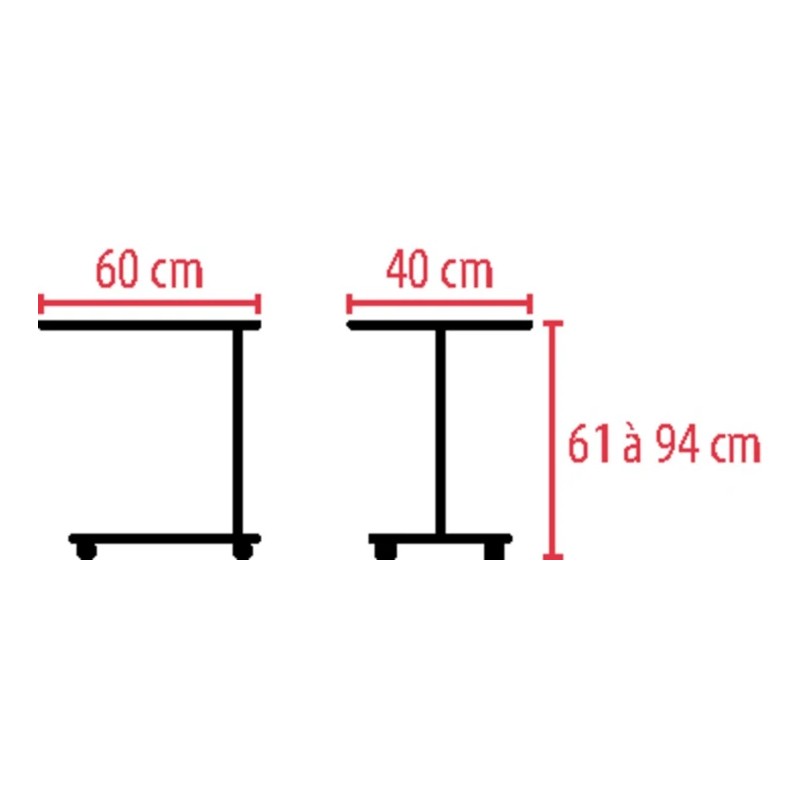 Table de lit 80 cm CERUSE | MBE MEDICAL
